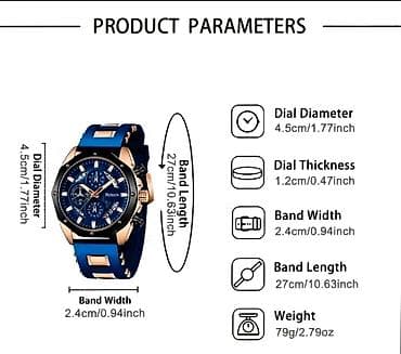 электронный часы: Мужские наручные часы Rclock с хронографом - Тип: кварцевые — 2
