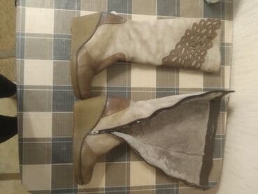 сапоги из натурального меха и кожи: Сапожки/ батильоны б/у,Кожа/ замша,натуральный мех,в отличном — 4