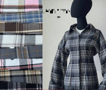 В наличии коричневый и розовый в клетку