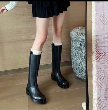 сапоги из натурального меха и кожи: Кожаные сапоги Деми Размер 36 Натуральная кожа Один выход Легкие — 2