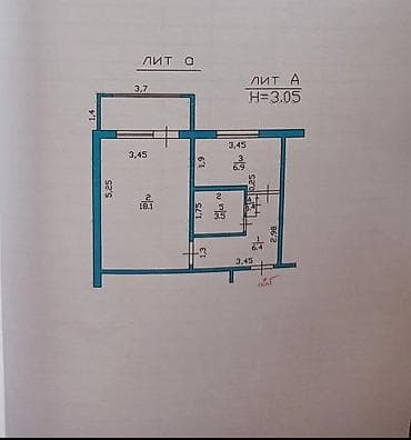 ремонт квартир: 1 комната, 35 м², 105 серия, 6 этаж, Косметический ремонт — 1