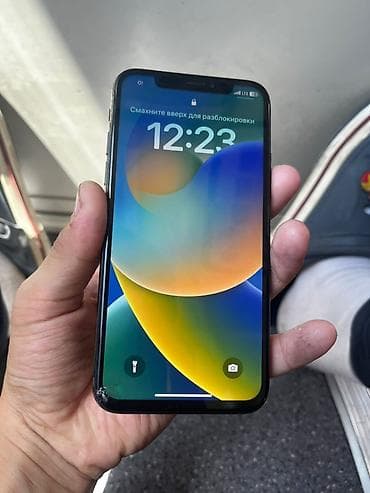 IPhone X, Черный, Защитное стекло