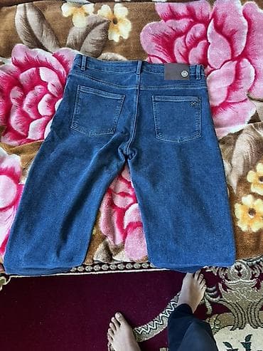 вещи для беременых: Джинсовые брюки широкого кроя - Материал: плотный деним классического — 2