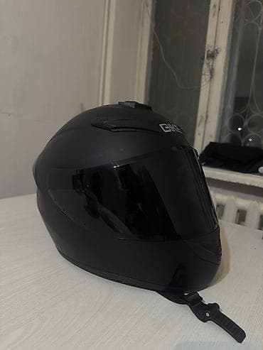 Зимний спорт: Полный закрытый мото-шлем GIKE, матовый черный. Характеристики: - — 1