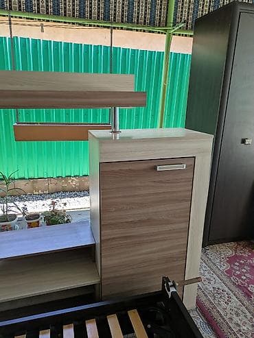 Эмерек: Дубал шкаф, Дубал шкаф түрү: Модулдуу, Үй, конок бөлмөсү үчүн, Колдонулган, Өзгөчөлүктөрү: Телевизор коюучу бөлүк менен — 2