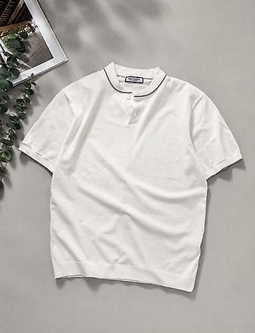 fred perry: Белая мужская футболка-поло с коротким рукавом. - Классический крой — 1