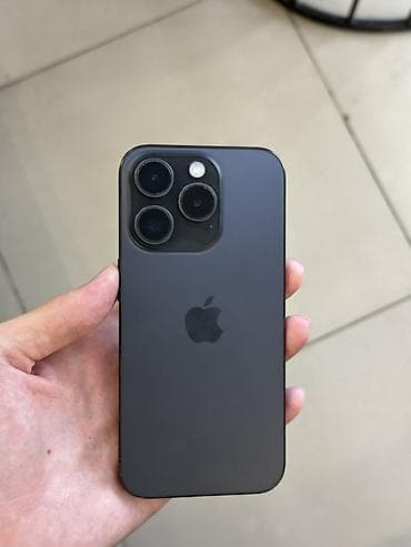 iphone qq: IPhone 15 Pro, Б/у, 256 ГБ, Black Titanium, Защитное стекло, Чехол, В рассрочку, 87 % — 1