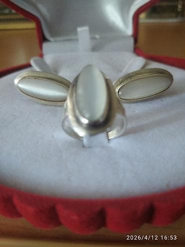 ювелирные перчатки: Комплект украшений: кольцо и серьги-клипсы с продолговатыми вставками — 2