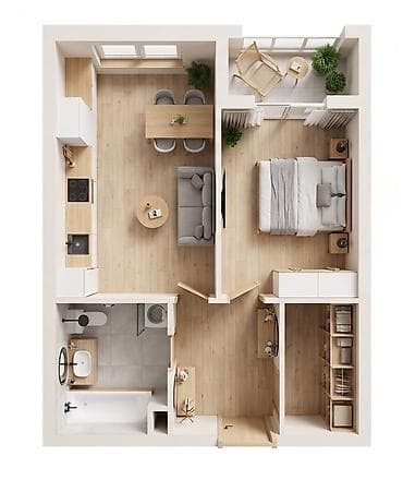 Недвижимость: 1 комната, 54 м², Восток-5 мкр Элитка, 6 этаж, ПСО (под самоотделку) — 2