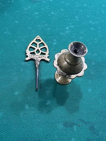 купить черную маску: Винтажный исламский латунный держатель для подводки глаз, традиционная — 1