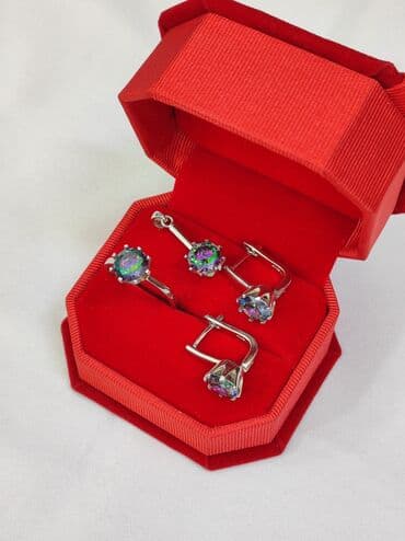 свадебные платья от производителя: Набор украшений, Проба 925, Женские, Новый — 7