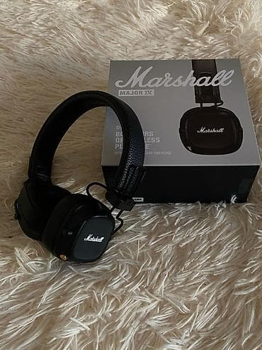 золотая часы: Беспроводные накладные наушники, Marshall, Новый — 1