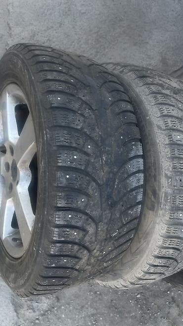 Колеса в сборе 215 / 55 / R 16, Зимняя шипованная, Б/у, Комплект, Легковые, Литые, отверстий - 5