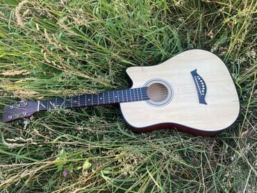 полуакустическая электрогитара: 38-дюймовая верхняя дека из ели, оригинальный цвет дерева — 4