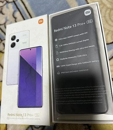 tcl 55: Redmi, Redmi Note 13 Pro Plus, Б/у, 512 ГБ, цвет - Черный, 2 SIM — 1