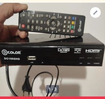 Цифровой эфирный ресивер D-Color DC1002HD - Стандарт приема: DVB-T2 at lalafo.kg Цифровой эфирный ресивер D-Color DC1002HD - Стандарт приема: DVB-T2