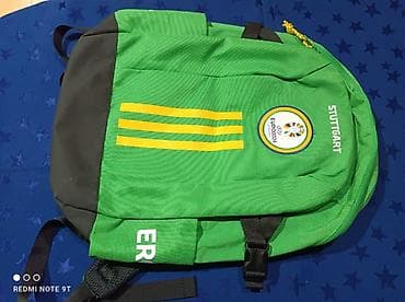 Зелёный городской рюкзак ERGO с тематикой UEFA EURO 2024 (нашивка EURO