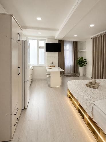 apartments: Студия, Люкс, элитка, Кок-Жар ж/м, Бронь, Кондиционер, Постельное белье — 1