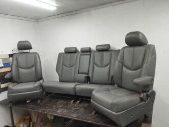 купить кожаные сиденья для авто бу: Чехлы Экокожа, цвет - Красный — 22