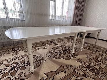 Стол трансформер Для зала, Раскладной стол, Длина, см: 1.20 -3,5 см, цвет - Белый