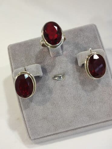 свадебные платья от производителя: Серебряный Комплект с камнями Гранат Производитель Индия Серебро 925 — 4