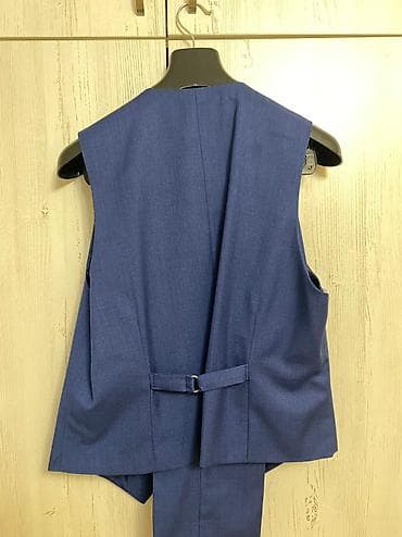 Жеке буюмдар: Мужской костюм тройка р. 48 На рост 167-172 Синий цвет Носил один раз — 4