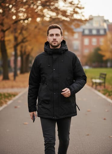 Натуральный пух Мужская утеплённая парка/куртка, цвет чёрный. Есть все at lalafo.kg Натуральный пух Мужская утеплённая парка/куртка, цвет чёрный. Есть все