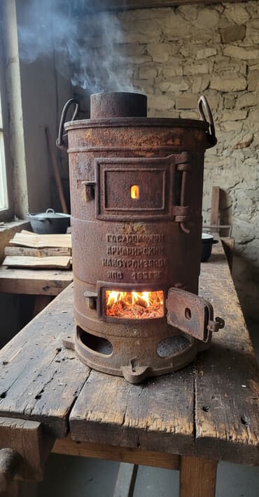 кресло бровиста: Чугунная печь-«буржуйка» цилиндрической формы. Основные особенности — 1
