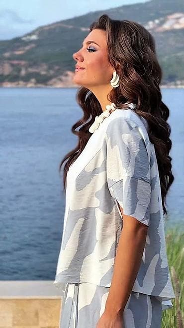 Толстовки, худи: Костюм женский «Liberty Style» — блуза асимметричного кроя и — 2