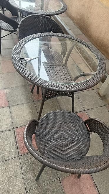 stol: Комплект садовой мебели, Кресла, Ротанг — 6