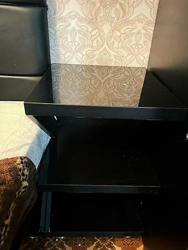 Зал үчүн гарнитуралар: Спальный гарнитур: Шкаф-купе обьемный с зеркалом Прикроватная тумба — 5