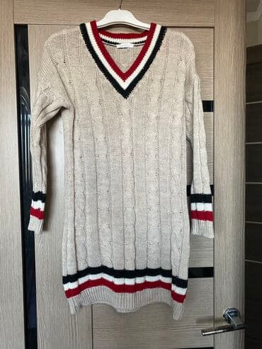 школьные блузки оптом от производителя: Женская туника, вязаная бежевая туника, вязаная туника, розовая — 1