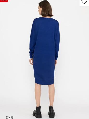 платья для беременных зимние: Повседневное платье, Зима, Средняя модель, Платье-свитер, S, M — 2