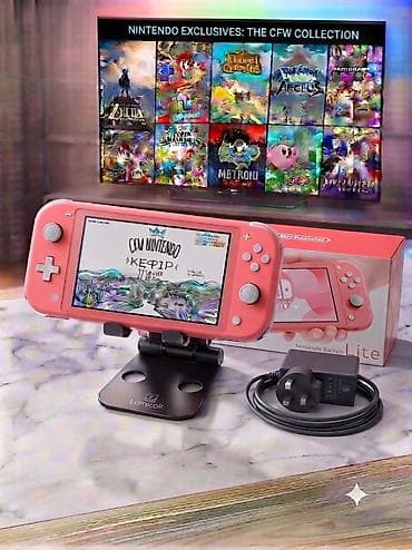 Nintendo Switch lite чипованная (прошитая) встроенная память 32гб+32гб