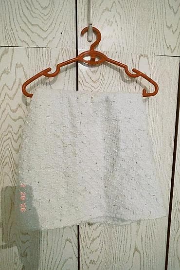 белая кожаная куртка: Белый твидовый комплект: жакет + мини-юбка - Ткань: плотный твид с — 1