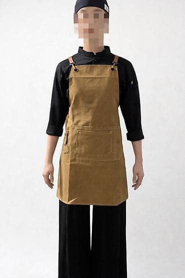Фартук бариста/повара из плотного канваса - Материал: толстый