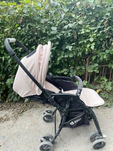 прогулочные коляски от 6 месяцев: Коляска, цвет - Черный, Б/у — 4