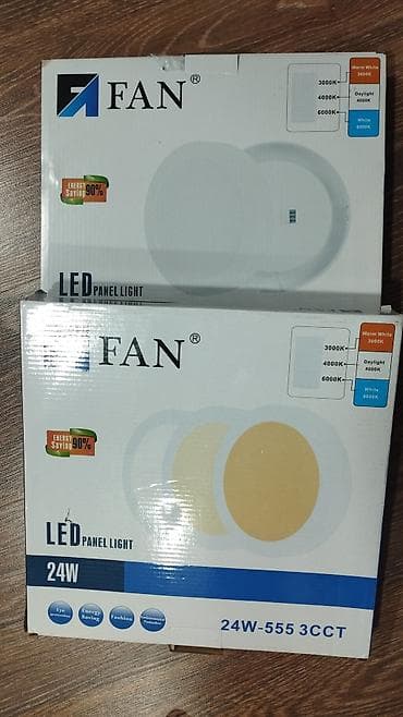 Освещение: LED потолочная панель FAN 24W, модель 24W-555 3CCT. Особенности: - — 1