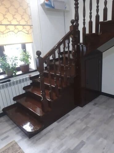 мебель дерево: Деревянная лестница Для дома, Бесплатная доставка, Вид дерева: Лиственница, Форма лестницы: Г-образная, Стиль: Лофт — 10