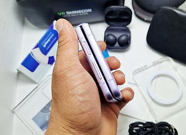 fold 3: Samsung Galaxy Z Flip 3, Б/у, 512 ГБ, цвет - Фиолетовый, 1 SIM, eSIM, 2 SIM — 9