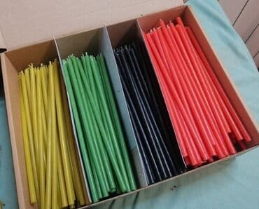 Город Ош. Восковые цветные свечи