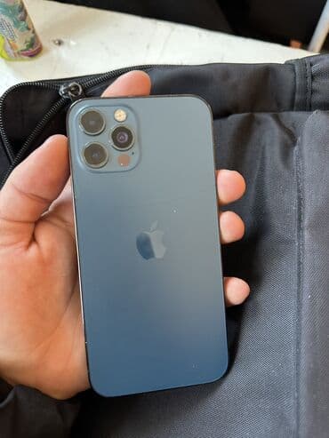 саат айфон: IPhone 12 Pro, Б/у, 128 ГБ, Pacific Blue, Защитное стекло, Чехол, 74 % — 3