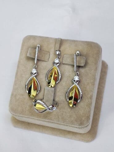 самые красивые свадебные платья в мире: Новая коллекция Италия Серебряный комплект Серебро напыление жёлтое — 1