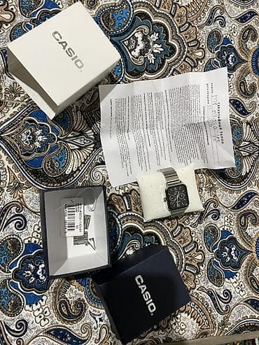 CASIO наручные часы, прямоугольный корпус с чёрным циферблатом и — 4
