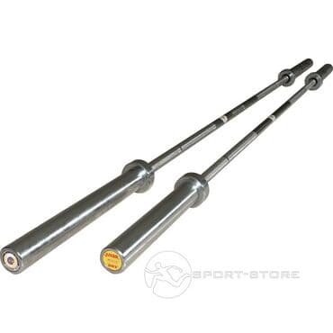 хромированные гантели: Гриф олимпийский 180 см Вес 15 кг Заводской/качество — 1