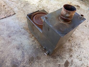 спортивный костюм м: Металлическая печь-сапок с варочной поверхностью и водяным контуром - — 4