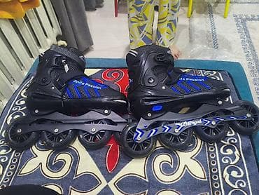 ролики с 4 колесами: Роликовые коньки Bonna/Bonmud (надпись Infinite Passion), черно‑синие — 4