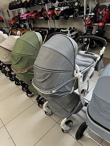 детскую коляску цвет черный: Детская коляска 2-в-1 (люлька + прогулочный блок) - Просторная — 5