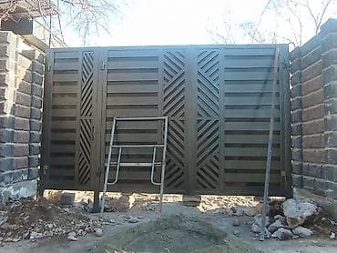 solutions elementary: Металлические ворота и калитка с декоративными панелями - Материал — 1