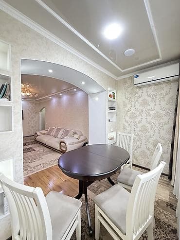 flat osh: 3 комнаты, 55 м², 104 серия, 1 этаж, Евроремонт — 4